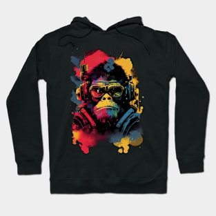 Anime Cyber Ape (Sci-Fi Ape Vintage Retro Future Design Cyberpunk Space Ape) Hoodie